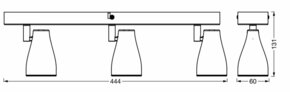 Ledvance LED-Leuchte 3x GU10 2700K, schwarz LED S #4058075826618