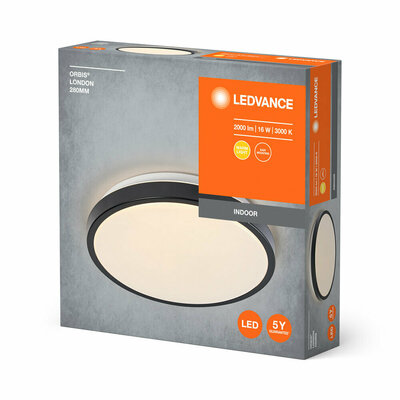 Ledvance LED-Deckenleuchte 3000K, schwarz Orbis #4058075829206