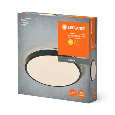 Ledvance LED-Deckenleuchte 3000K, schwarz Orbis #4058075829244