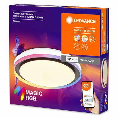 Ledvance LED-Deckenleuchte, WiFi RGBTW, schwarz Smart #4099854090288