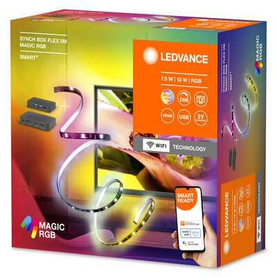 Ledvance LED-Stripe 5m, WiFi RGBW, schwarz Smart #4099854126000