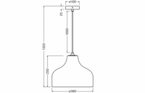 Ledvance Pendelleuchte E27 braun D. C. Hat Pend E27