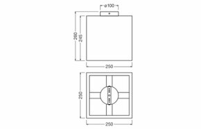 Ledvance Deckenleuchte E27 braun D.C.Square Ceil E27