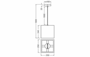 Ledvance Pendelleuchte E27 braun D.C.Square Pend E27