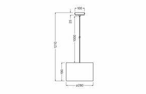 Ledvance Pendelleuchte E27 dunkelgrau D.F.W. Pend 280 E27