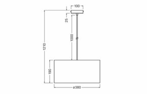 Ledvance Pendelleuchte E27 dunkelgrau D.F.W. Pend 380 E27