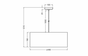 Ledvance Pendelleuchte 3xE27 dunkelgrau D.F.W.Pend 480 3XE27