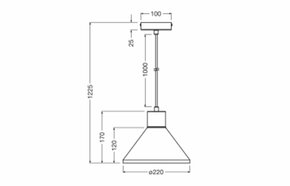 Ledvance Pendelleuchte E27 weiß D.Pl.Wood Pend 220