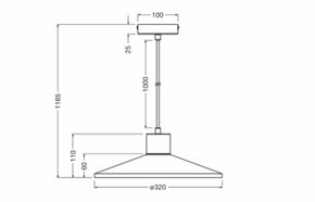 Ledvance Pendelleuchte E27 weiß D.Pl.Wood Pend 320