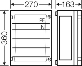 Hensel Sammelschienengehäuse 270x360mm 250A 5p. FP 3212