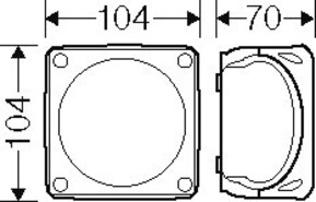 Hensel Kabelabzweigkasten bis 4 o.Klemme schwarz KF 0400 B