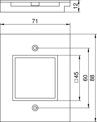 OBO Bettermann Vertr Abdeckplatte 1-fach Modul 45 in T12L T12L P15S 9011