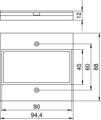 OBO Bettermann Vertr Abdeckplatte 2-fach Modul 45 in T12L T12L P16S 9011