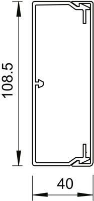 OBO Bettermann Vertr Wand+Deckenkanal m.Obert. 40x110mm,PVC WDK40110LGR