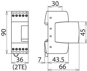 DEHN ÜS-Ableiter DEHNrail DR M 4P 255