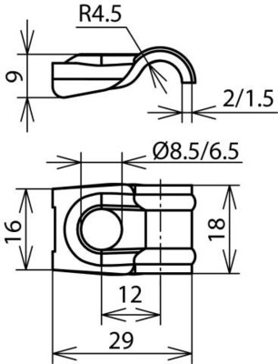 DEHN Einschraubenüberleger f.Rd 6-10mm B6,5mm UEL DQ 6.10 B6.5 V2A