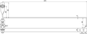 DEHN Stangenhalter m.Strebe L 475mm St/tZn SHBB16L475WSV2ASTTZN