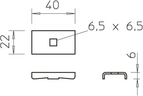 OBO Bettermann Vertr Klemmstück für Kabelleiter LG45 und LG60 40x22 LKS 40 FT
