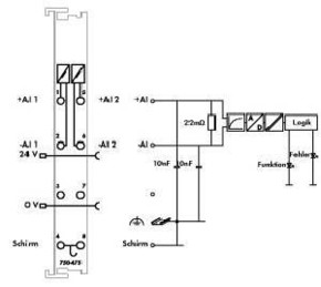 WAGO GmbH & Co. KG Busklemme 2AI 0-1A AC/DC 750-475