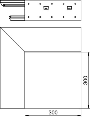 OBO Bettermann Vertr Außeneck asymmetrisch 133x110mm, St, rw GEK-SAA133110RW