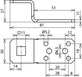 DEHN Anschlusslasche Z-Form ALZFB1111B5265L81V2A