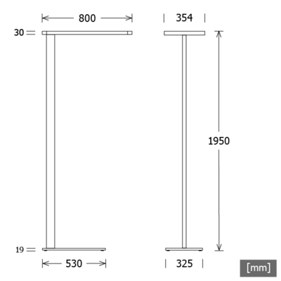 LTS Licht&Leuchten LED-Stehleuchte 4000K silber dim PIANO-S 0800540DIMSI