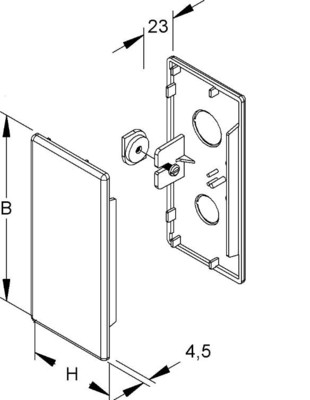 HKL Endstück reinweiß 60x230 RAL9010 EG60230.3