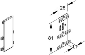 HKL Stoßstellenabdeckung Brüstungskanalsystem BSVO80.6