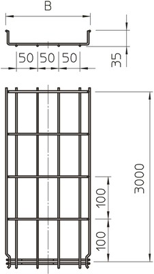 OBO Bettermann Vertr Gitterrinne GRM GRM 35 100 FT