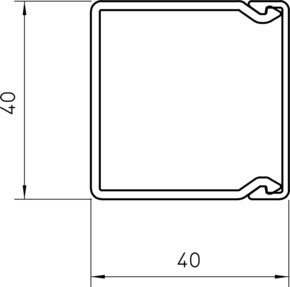 OBO Bettermann Vertr Wand+Deckenkanal 40x40mm WDK40040BR