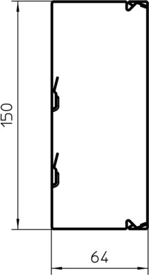 OBO Bettermann Vertr Leitungsführungskanal 2m 60x150mm LKM60150FS
