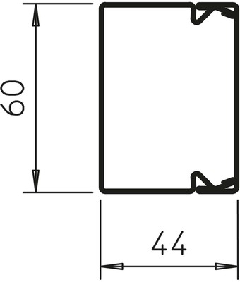 OBO Bettermann Vertr Leitungsführungskanal 2m 40x60mm LKM40060RW