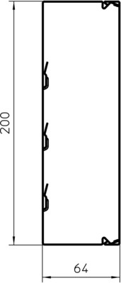 OBO Bettermann Vertr Leitungsführungskanal 2m 60x200mm LKM60200RW