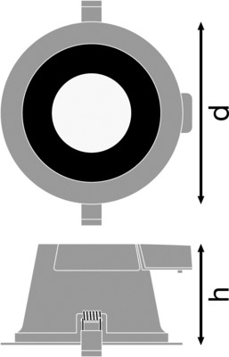 Ledvance LED-Downlight IP54 3000/4000/5700K DLC.DN15518 3CCTIP54