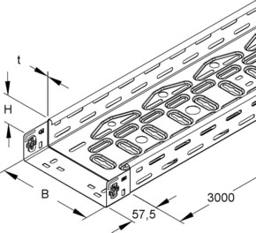 Niedax Kabelrinne RLVC 60.200