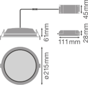 Ledvance LED-Downlight 4000K DALI DLALUDALIDN20025W/4K