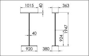 Ridi-Leuchten LED-Stehleuchte 4000K HLM-S2 #SPY0630004SI