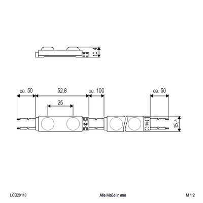 EVN Lichttechnik LED-Modul 10er-Kette 6500K IP67 LCB20110