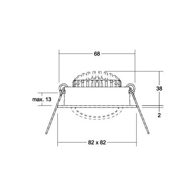 Brumberg Leuchten LED-Einbaustrahler 230V 3000K quadratisch 39465023