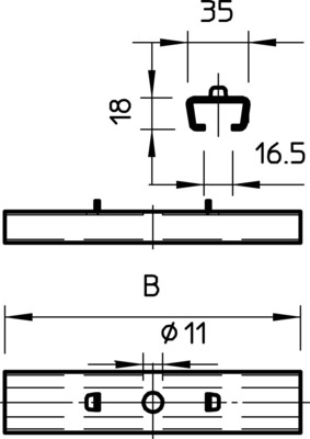 OBO Bettermann Vertr Mittenabhängung B170mm GMS 170 A4