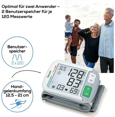 Beurer Blutdruckmessgerät Handgelenkmessung BC 51