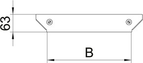 OBO Bettermann Vertr Deckel Anbau-Abzweigstück B=100mm DFAAM 100 DD