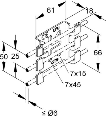 Niedax Gitterrinnen-Montagebügel Geomet GTMB 65 FG