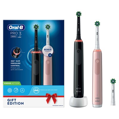 ORAL-B Oral-B Zahnbürste m.2.Handstück Pro 3 3900N +2.Hands