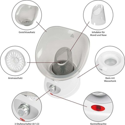 CTC Clatronic Gesichtssauna CTC GS 3656 weiß-grau