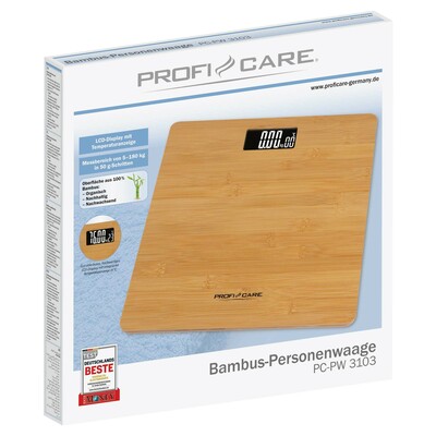 PROFI CARE Personenwaage m.Therm. ProfiCare PC-PW 3103 Bambus