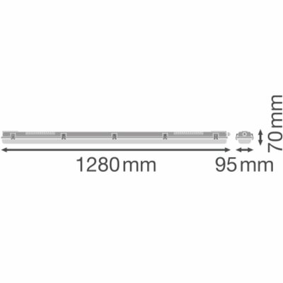 Ledvance Feuchtraumleuchte Housing f. T8-Tubes, DALI DPHOUSDALI1200P2XLP