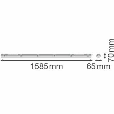 Ledvance Feuchtraumleuchte Housing f. T8-Tube, DALI DPHOUSDALI1500P1XLP