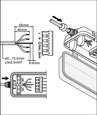 Ledvance Feuchtraumleuchte Housing f. T8-Tube, DALI DPHOUSDALI1500P1XLP