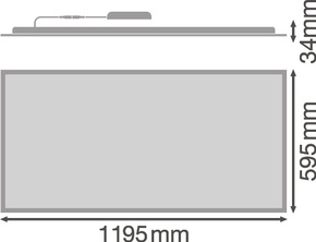 Ledvance LED-Panel 840, DALI PLC.1200X600V53840D.